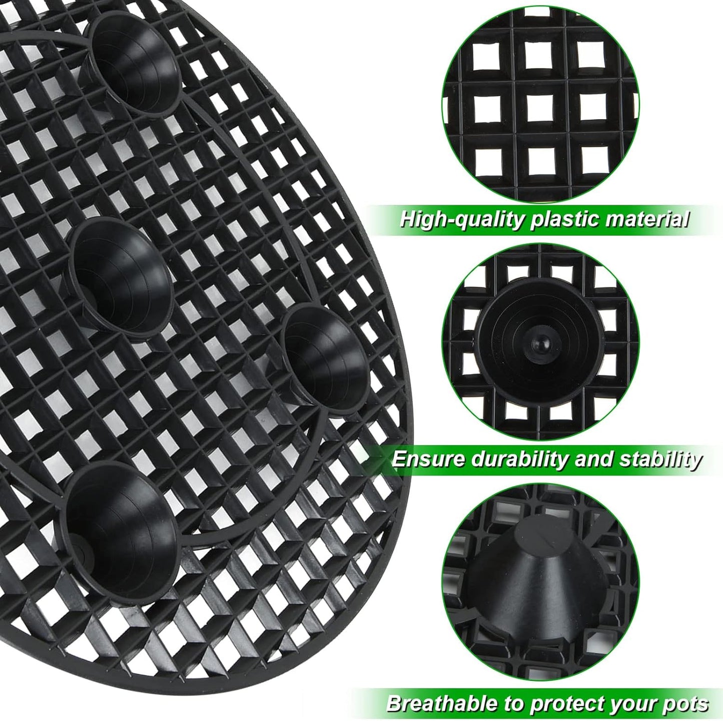 12 12 Inch PCS Plant Risers for Inside Pots - Plastic Plant Stand Pot Elevator - Plant Lifter Deck Protectors for Pots