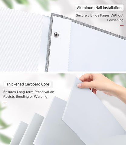 Artfeel Photo Album Self Adhesive Scrapbook Album for 3x5 4x6 5x7 8x10 Pictures,40 Pages Linen Cover with Display Window DIY Photo Book,Ideal Gifts for Family Travel Wedding Baby