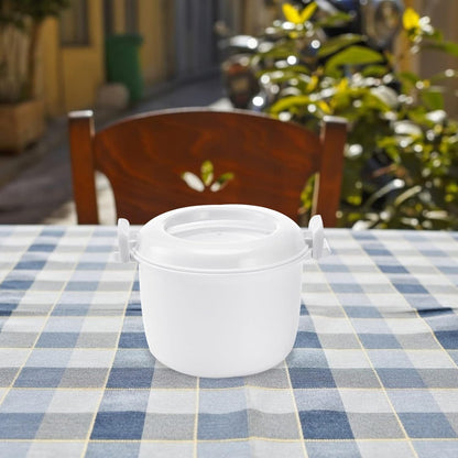 Microwave Rice Cooker Rice Steamer: 2pcs Round Microwave Food Container for Cooking Rice, Chicken, and Pasta