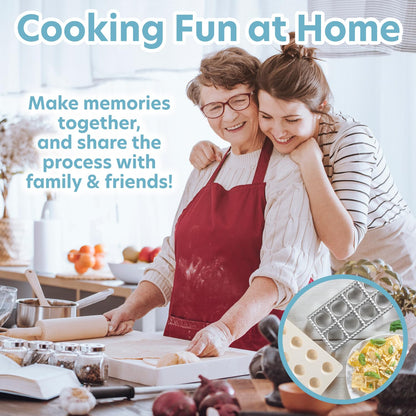 Ravioli Maker by Cucina Pro - Includes Tray and Press Tool - Makes 12 Italian, Authentic Raviolis at a Time, XL 1 3/4 Inch Squares, Easy to Use Pasta Maker Kit, Sturdy Construction & Great Gift