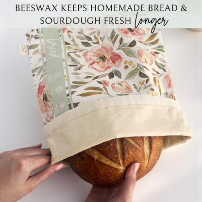 Nectar & Nest Bread Baker Set, Reusable Beeswax Bread Bags for Homemade Bread, Sourdough Bag, Organic Cotton Beeswax Bowl Cover, Limited-Edition Artist Series