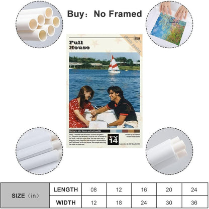 Full House TV Series Show Poster - Decorative Canvas Wall Art - Modern Family Bedroom Decor - 12x18 inch