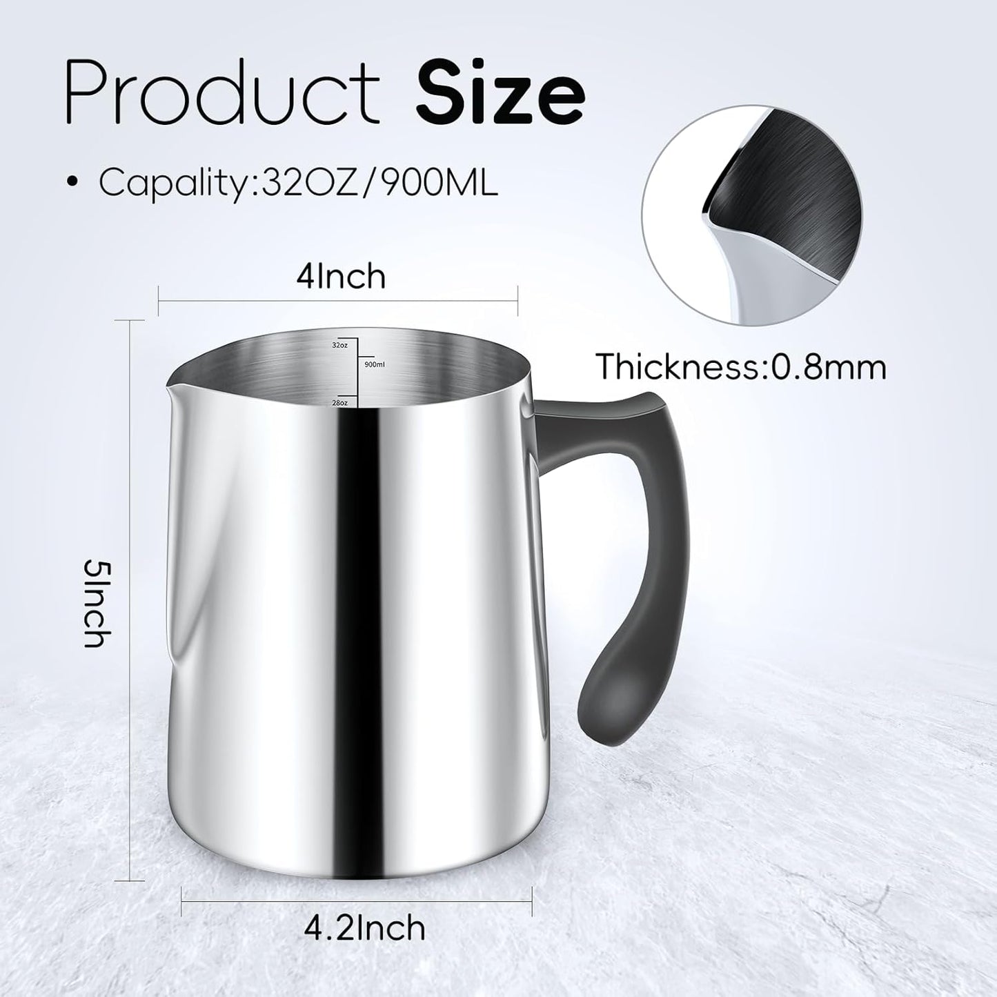 Candle Making Pouring Pot, 32oz Stainless Steel Wax Melting Pot with Heat-Resistant Handle