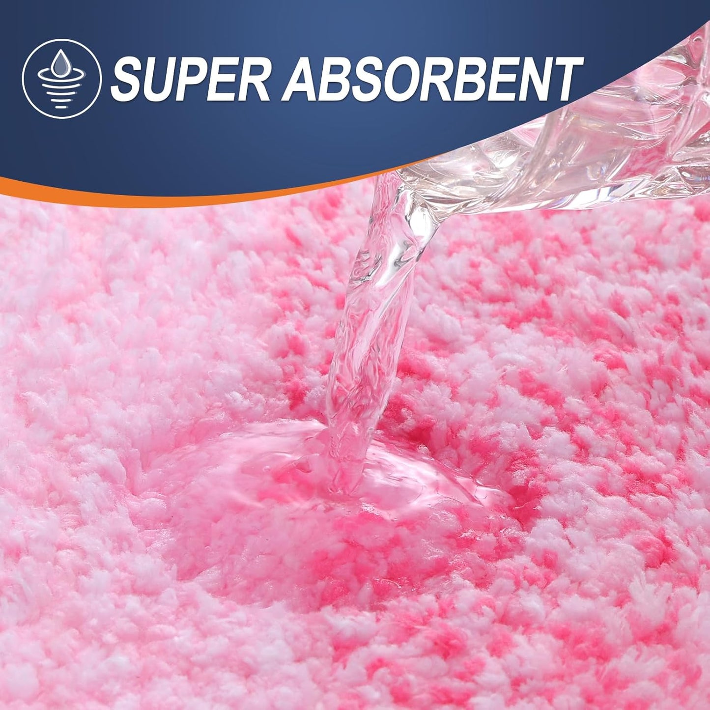 OLANLY Bathroom Runner Rug - Extra Soft Microfiber Mat, Quick Dry & Washable - 59x24, Pink