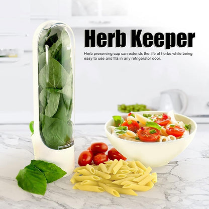 Herb Saver Storage Container, Herb Keeper for Cilantro, Mint, Parsley, Asparagus - Vegetable Preservation Bottle