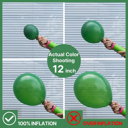 PartyWoo Dark Green Balloons - 99-Piece Emerald Balloon Arch Kit for Birthday & Jungle Parties