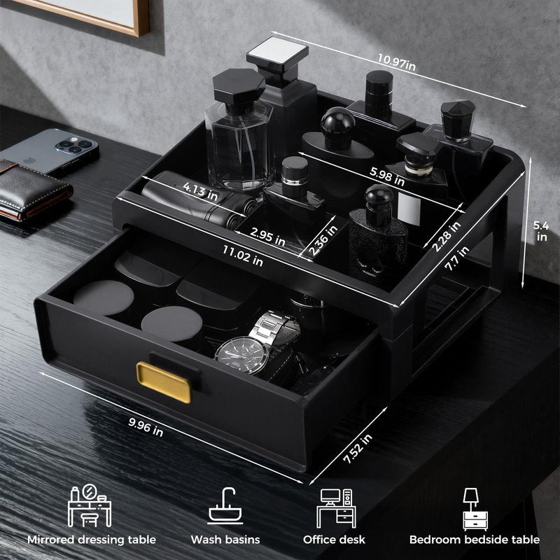 UJQSUN Cologne Organizer,Bathroom Organizer Countertop,Dresser Organizers,Perfume Tray,Under Sink Organizer,Cologne Stand,Perfume Holder,Colognes Stand for Men,Mens Organizers,Gifts for Men