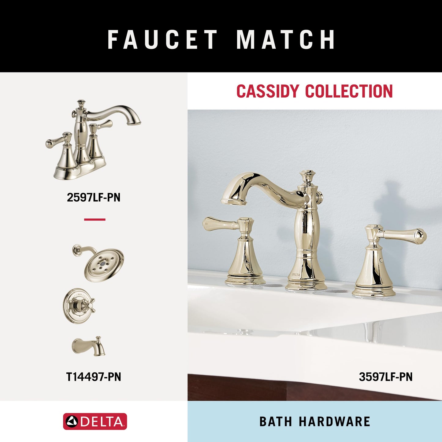 Delta Double Towel Hook for Bathroom or Kitchen| Polished Nickel | Cassidy Accessories