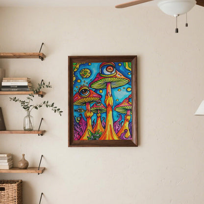 Psychedelic Eyes DIY Diamond Painting Kits for Adults, 5D Diamond Art Painting Wall Home Decor 12x16 Inch