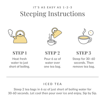 The Republic of Tea – Asian Jasmine 100% White Tea Bags, Steeps 50 Low-Caffeinated Cups