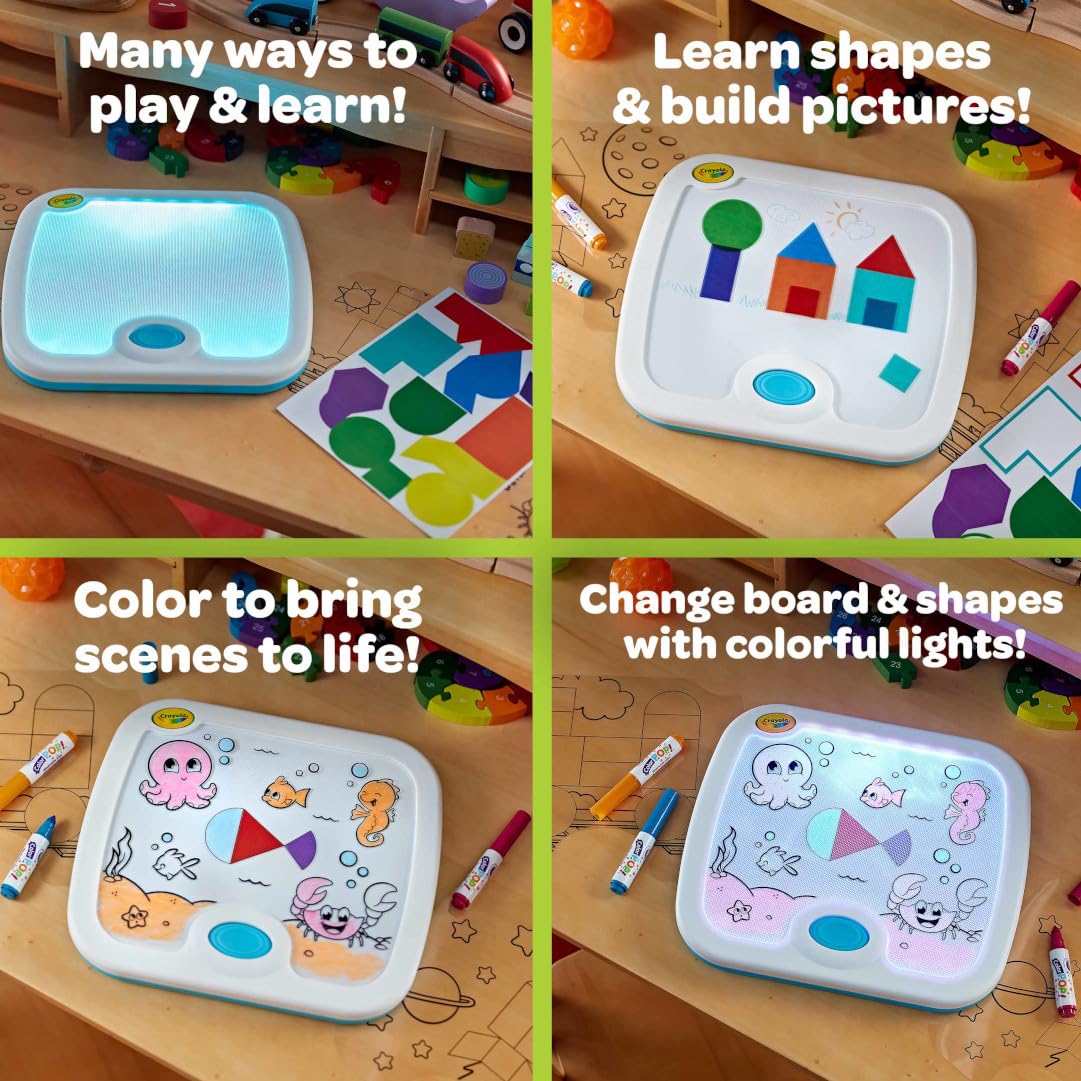 Crayola Light Up Activity Board, Sensory Toy for Toddlers & Kids, Light Box, Light Up Coloring Board, Educational Toy, Gift for Toddlers, Ages 1+