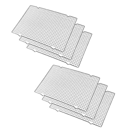 Haploon 6 Pcs Baking Racks Cooling Rack for Baking，Black Heavy-Duty Wire Cooking Rack Baking Racks for Roasting Cooking Grilling Drying Fits Small Toaster Oven, Dishwasher Safe （16 x 10 Inch）