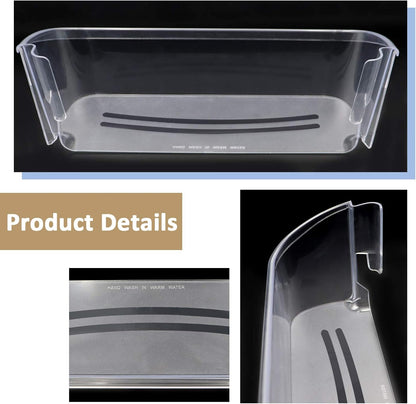 240323002 Refrigerator Door Bin Shelf for Frigidaire or Electrolux, Clear, Bottom 2 Shelves, Replaces PS429725