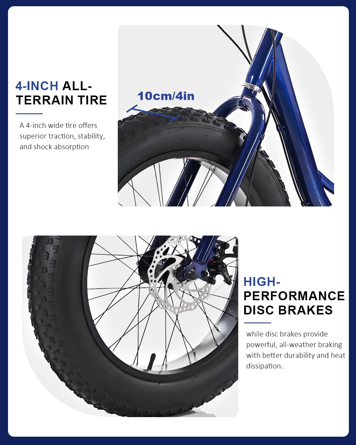 Thalorus Adult Tricycle, 20-Inch Fat Tire All-Terrain 3-Wheel Bike, 7-Speed Heavy-Duty, 450lb Capacity, Large Cargo Basket, Dual Disc Brakes, Comfort Seat for Seniors (PTS9)