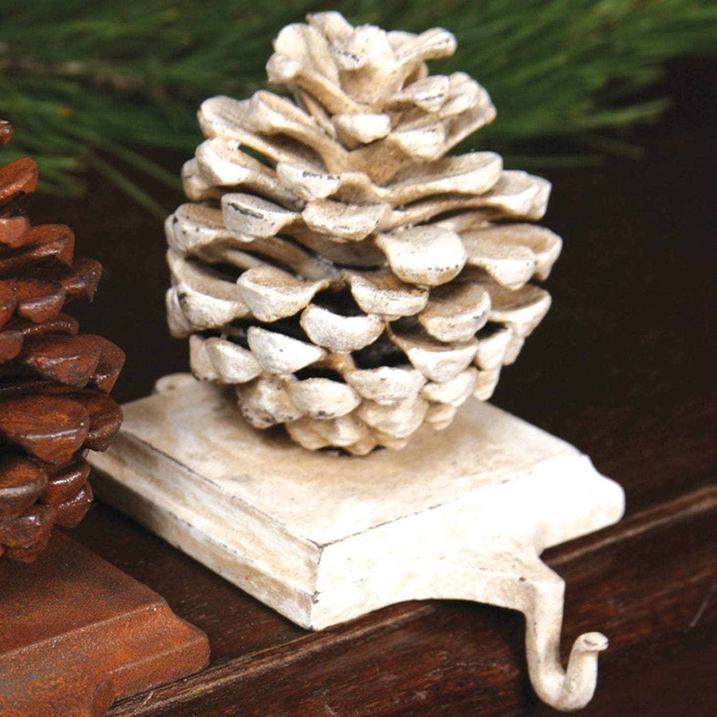 HomArt Stocking Holder, Pinecone, Cast Iron