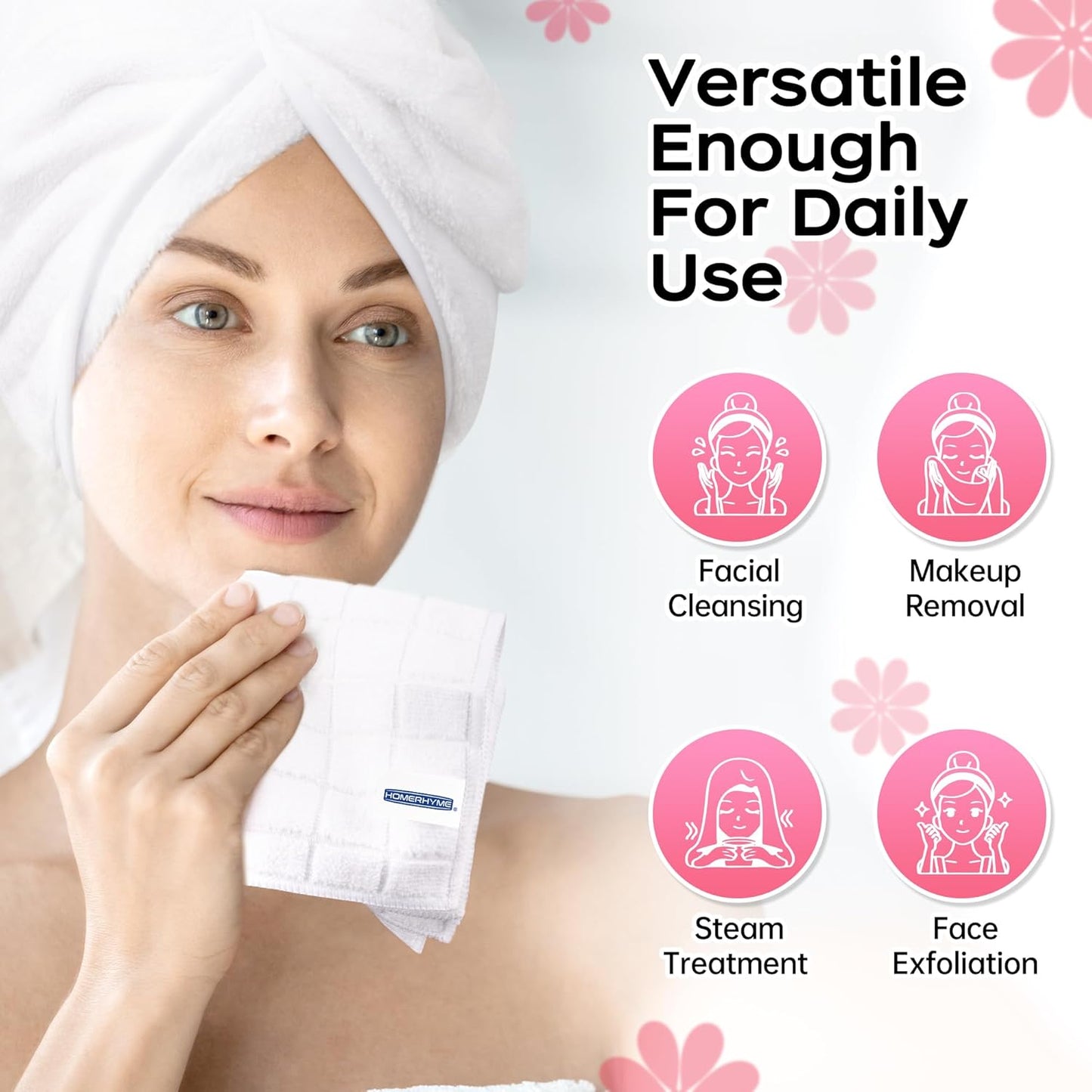 12 Pack Microfiber Washcloths Face Towel, White Towels Fingertip Washcloth, Soft Lint Free Quick Dry Bulk Absorbent