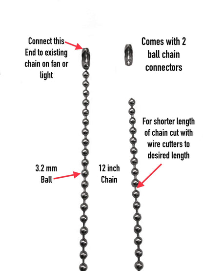 Paw Print Dog Bone Light Fan Pull Chain Ball Chain Extender Replacement
