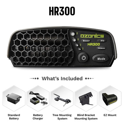 Ozonics HR300 Scent Eliminator | Ozone Generator for Hunting with Boost Output Setting | Scent Control with 3 Modes of Operation | Ozone Odor Eliminator Machine with Rechargeable Battery & Tree Mount