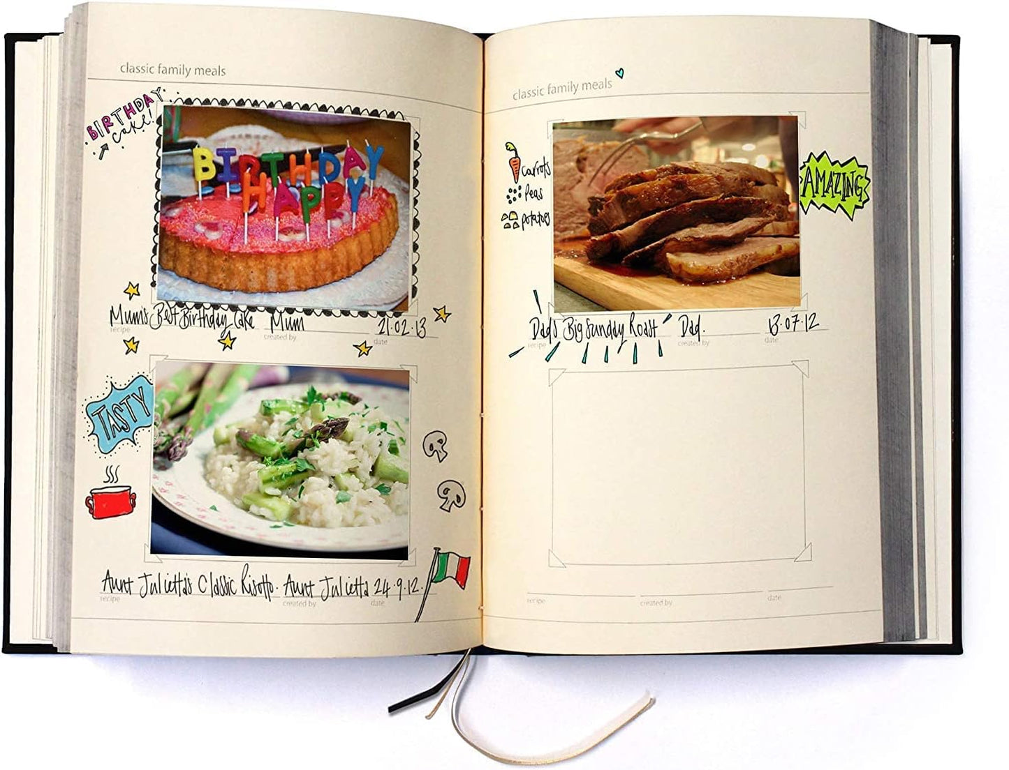 Suck UK Recipe Book to Write In Your Own Recipes | Blank Hardcover Cookbook & Journal for DIY Cooking