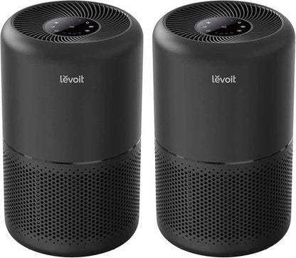 LEVOIT Air Purifier - HEPA Filter for Home Allergies & Pets | Covers Up to 1073 ft², Black, 2 Pack