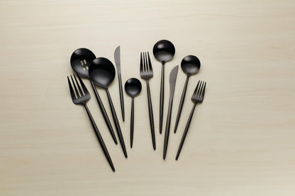 Hampton Forge 894757 Skandia Zephyr Black 45 Piece Flatware Set
