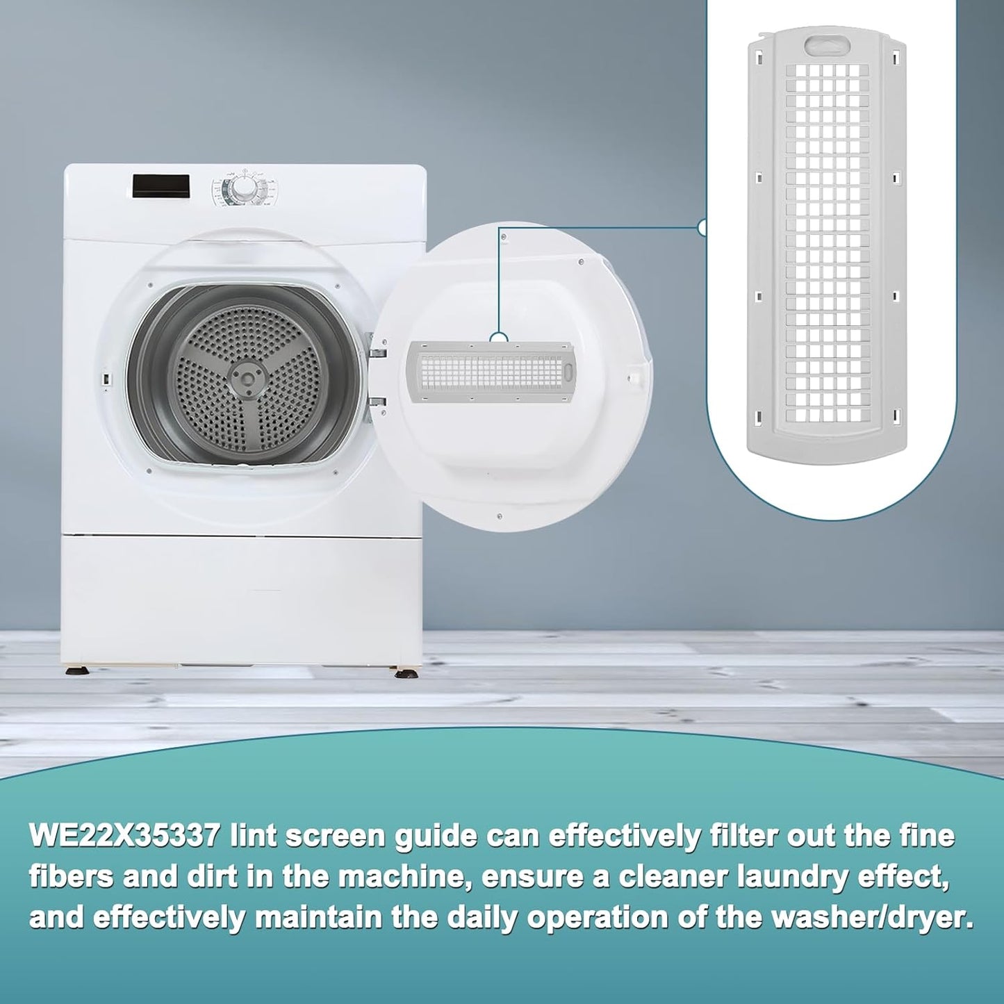 WE22X35337 Washer Dryer Lint Screen Filter by Cenipar, Compatible Replacement for G-E Washer Dryer Models
