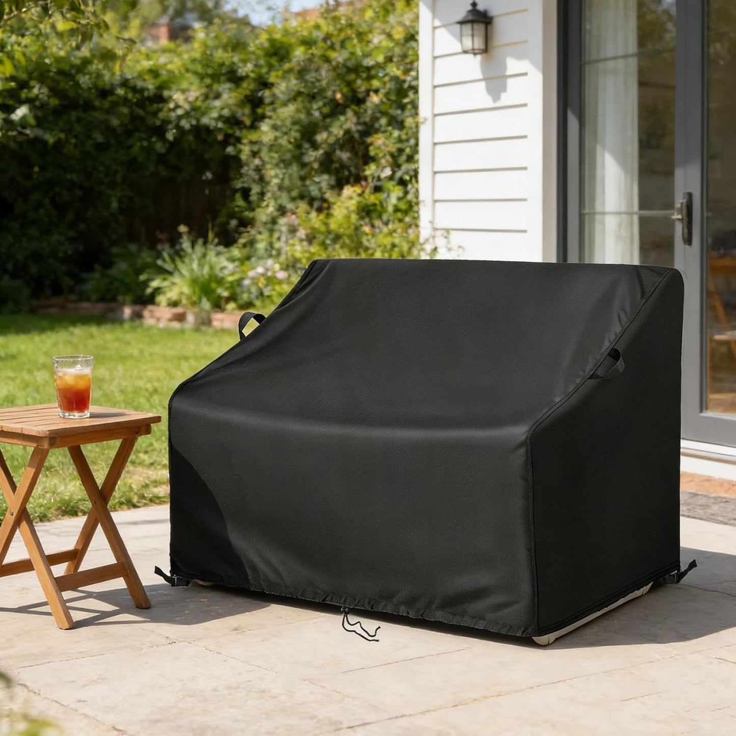 50"L48"W37"H) Kasla Patio Double Chair Cover, Waterproof Heavy Duty Cover for Outdoor Loveseat & Glinder Bench
