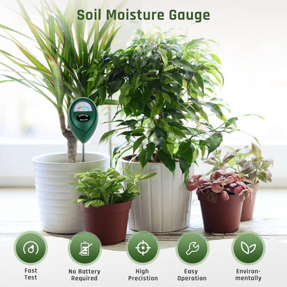 Skiennix Plant Moisture Meter - Accurate Soil Water Level Indicator for Indoor & Outdoor Use | 2-Pack Green