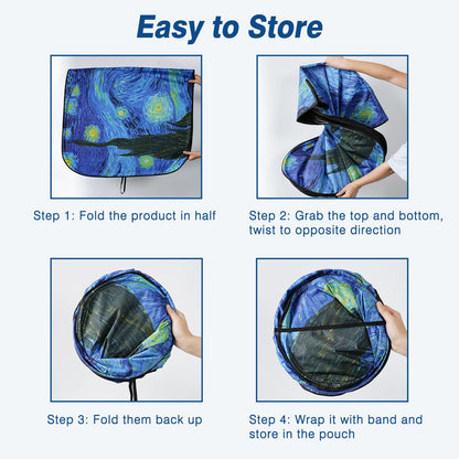 Windshield Sun Shade, Car Sun Shade Windshield Blocks UV Rays, Keep Car Interior Cool, Front Foldable Windshield Sunshade for Hatchback, Truck, SUV, MPV