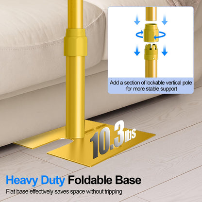 GLOSHOOTING Heavy Duty Backdrop Stand 10x20ft, Pipe and Drape Backdrop Stand Kit, Adjustable Metal Frame, Background Stand Back Drop for Wedding Birthday Party Decorations-Gold