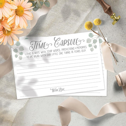 m&h invites Time Capsule Message Cards - 50 Count for Baby Shower or 1st Birthday Game Activity