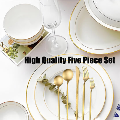 600-Piece Food Grade Gold Silverware Set, Luxury Flatware Set for 120 - Premium Stainless Steel Cutlery Set with Spoons Forks Knives, Shiny Gold Polished Kitchen Utensils for Home Restaurant Hotel