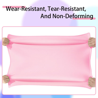 Silicone Baking Mat 32" x 24", Extra Thick Non-stick Pastry Mat with Measurements and Edge Heightening, Food Grade Silicone for Countertop Dough Rolling(With Dough Scraper/Pastry Brush/Cable Tie)