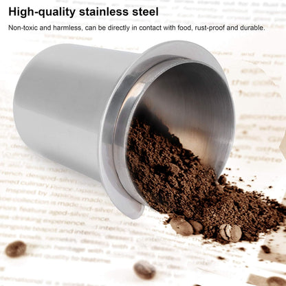 Coffee Dosing Cup, 51mm Stainless Steel Mug for Coffee Machine Handle, Coffee Powder Feeder for Milk Tea Shops, Homes,