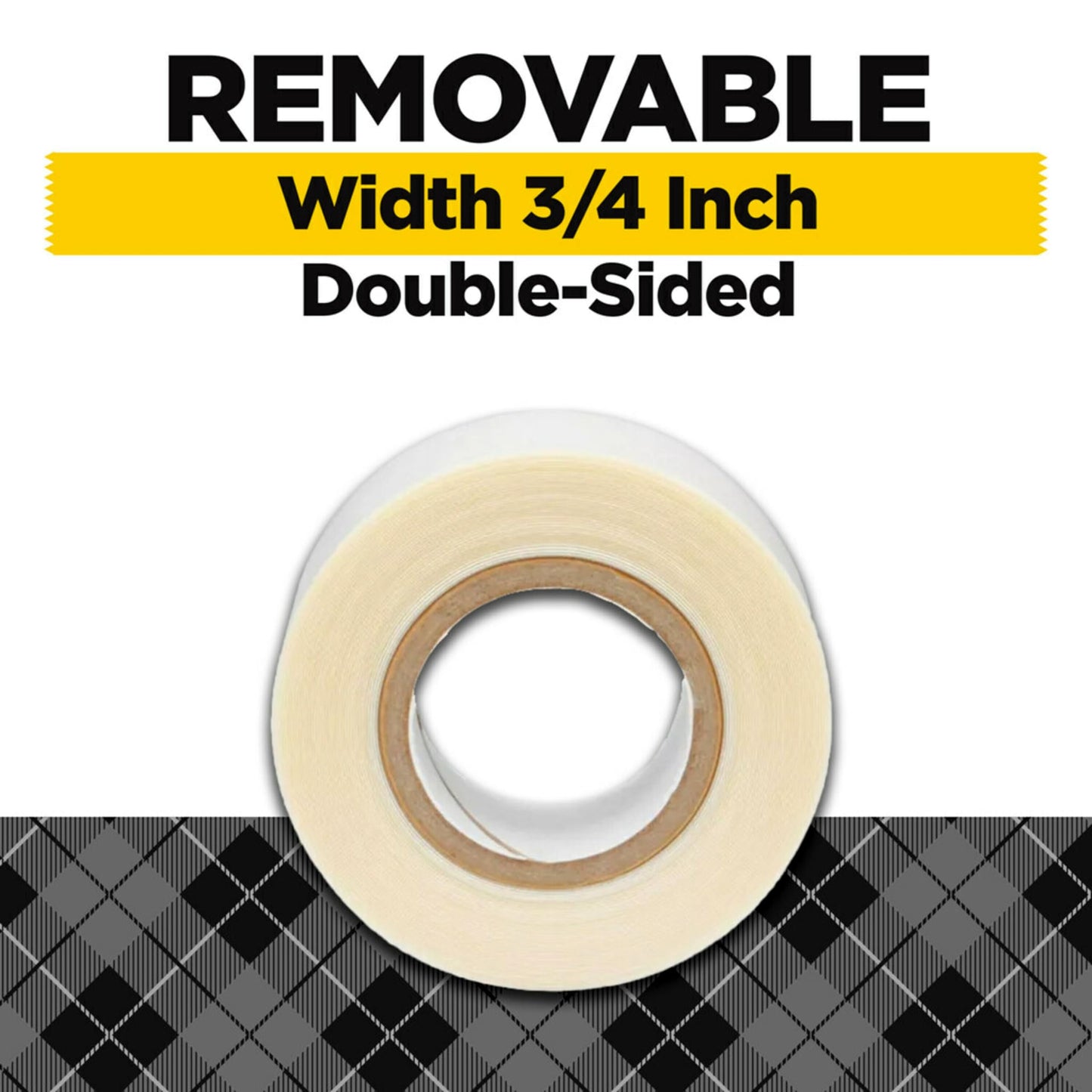 Scotch Removable Fabric Tape, 3/4 in x 180 in (15 ft), 2 Rolls – Double-Sided No-Sew Hemming Tape for Temporary Clothing Hems, Curtains, Crafts, DIY Repairs, Repositionable and Fabric-Safe