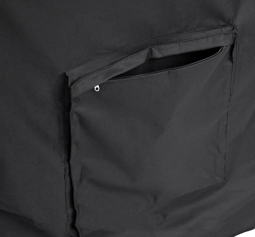 J&C 35x20x34in 80 Cooler Cart Cover-Black Waterproof UV Resistant Patio Rolling Cooler for Most of QT Patio Ice Chest