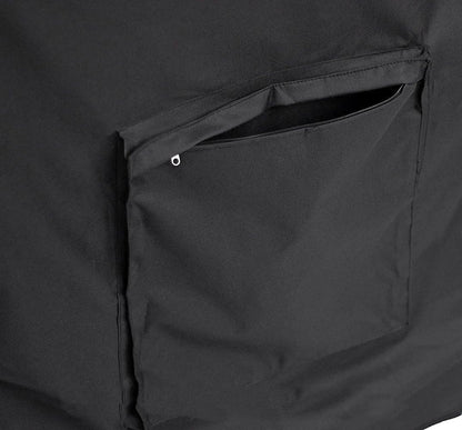 J&C 35x20x34in 80 Cooler Cart Cover-Black Waterproof UV Resistant Patio Rolling Cooler for Most of QT Patio Ice Chest