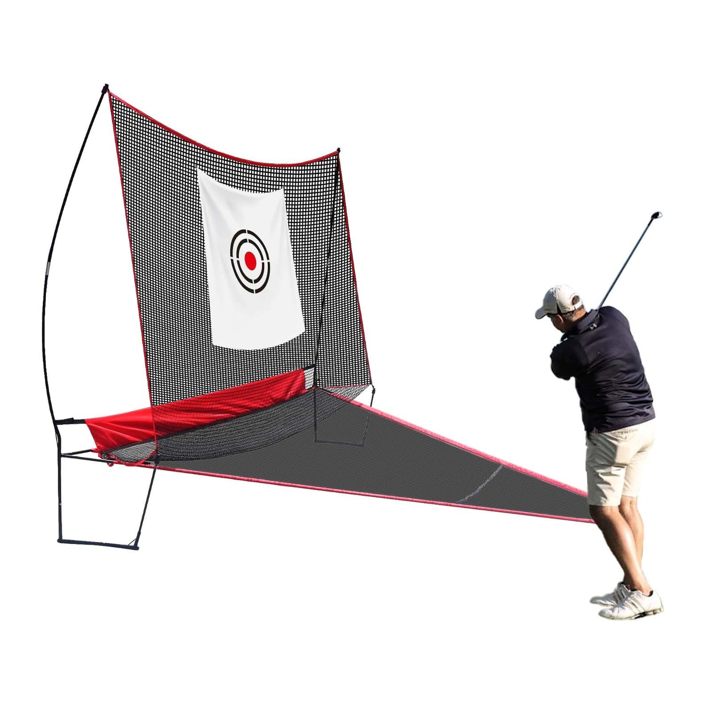 KAIDIDA Golf Practice Net: 10x8ft Heavy Duty for Yard Driving Garage Home Use Adults Golfers with Ball Tee Turf Mat Cap