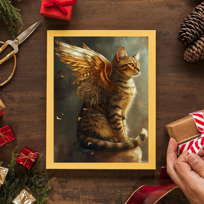 TUTUMAY21 A Pretty Brown Tabby Cat Diamond Drawing Art Kit for Adults Fantasy Animal Design DIY Diamond Art Painting for Beginners Full Drill Round Gem Art Painting for Crafts Home Wall Decor 12x16in