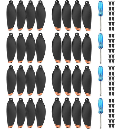 (32 Pcs) Mavic Mini 2/Mini 2 SE/Mini SE/Mini 4K Propellers Compatible with DJI Mini 2/Mini SE/Mini 2 SE/Mini 4K Drone Replacement Low-Noise and Quick-Release Blades Props Accessories (Orange)