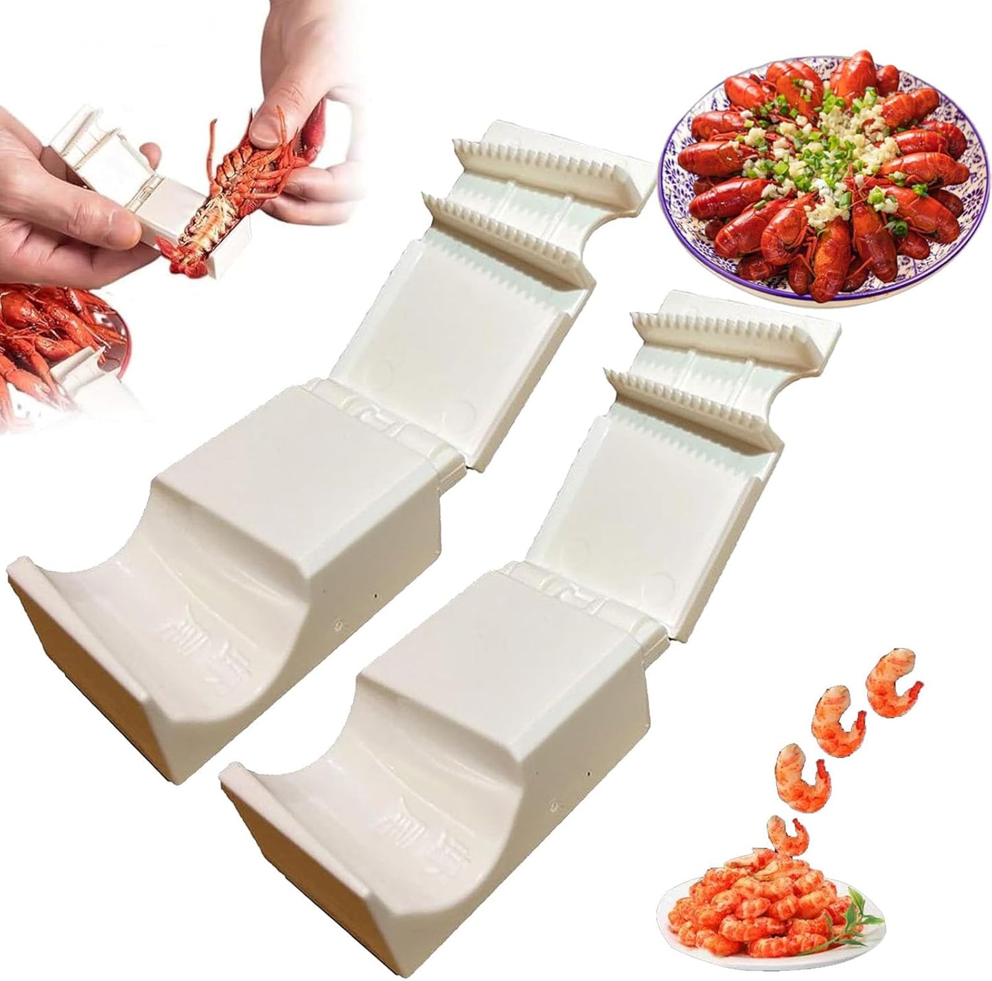2024 (2Pcs) Crawfish Peeler, New Crawfish Shucker, Shrimp Peeler Crawfish Sheller Manual for Families and Restaurants