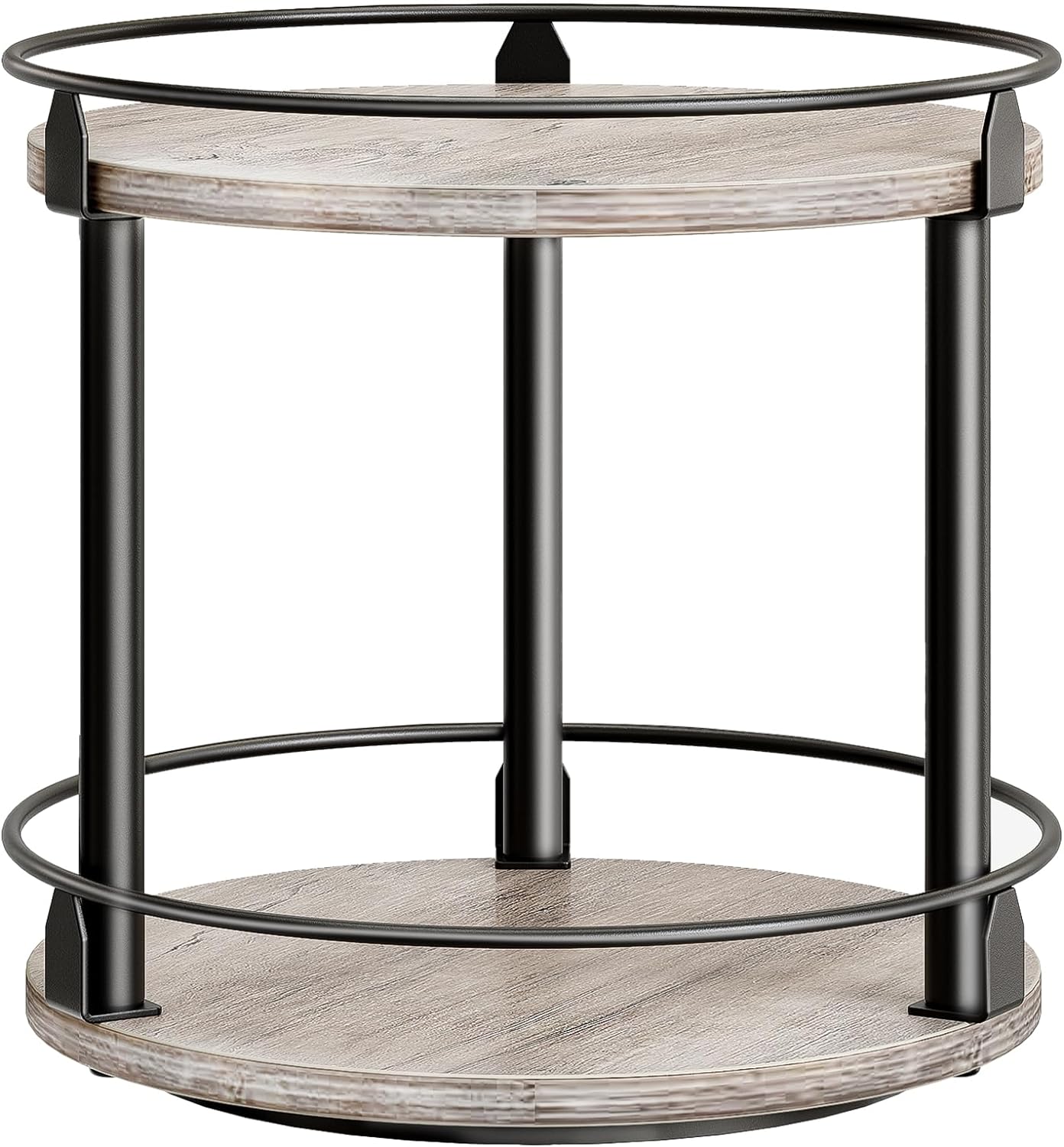 2 Countertop SR22BG YATINEY Lazy Susan Organizer, Rotating Spice Rack, Tier Spice Turntable Organizer, Industrial