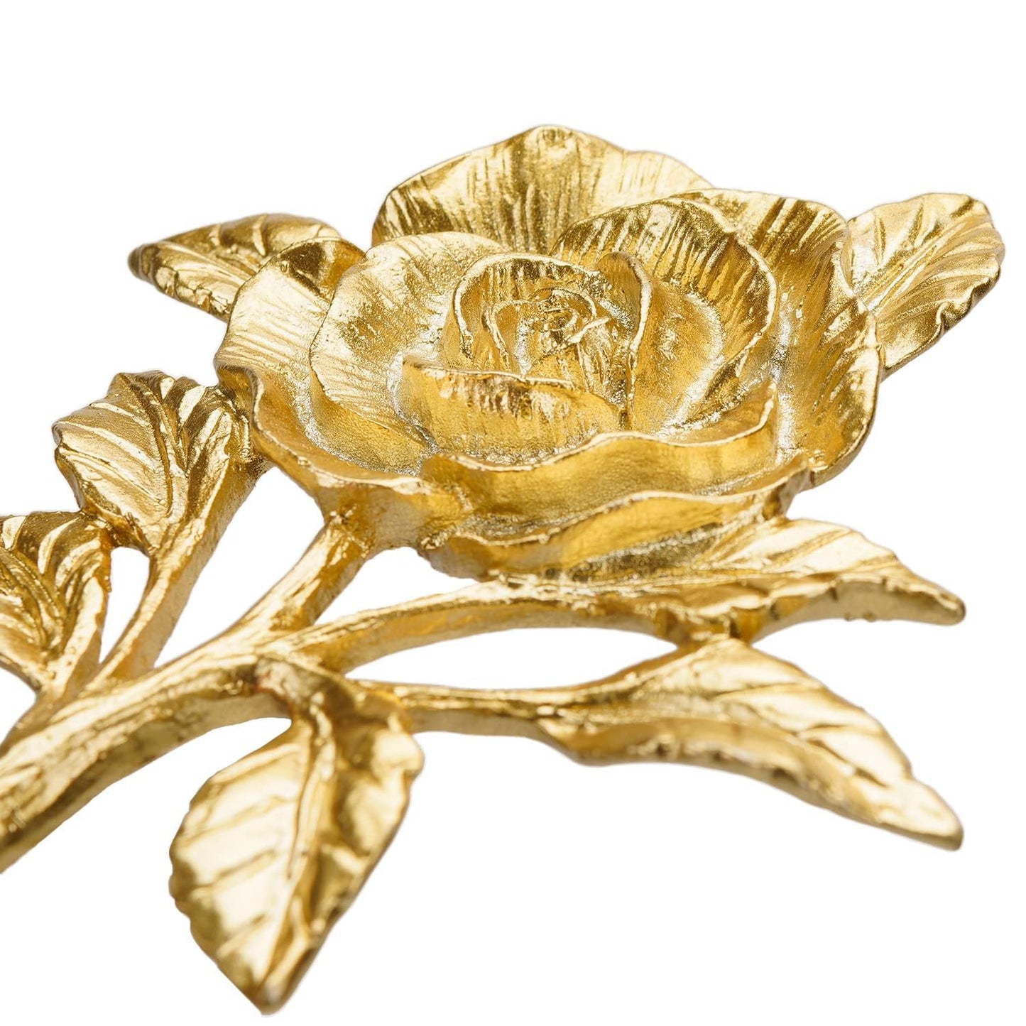 SOFFEE DESIGN 2pcs Golden Single Hooks 3D Flower Retro Ornate Style for Room Wall Mounted Decoration, Coat Hat Scarf Hanging Entry Heavy Duty Hooks, Home Decor