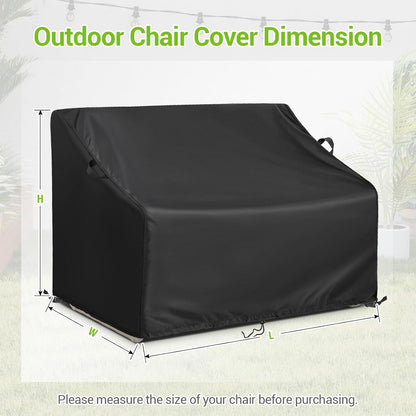 50"L48"W37"H) Kasla Patio Double Chair Cover, Waterproof Heavy Duty Cover for Outdoor Loveseat & Glinder Bench