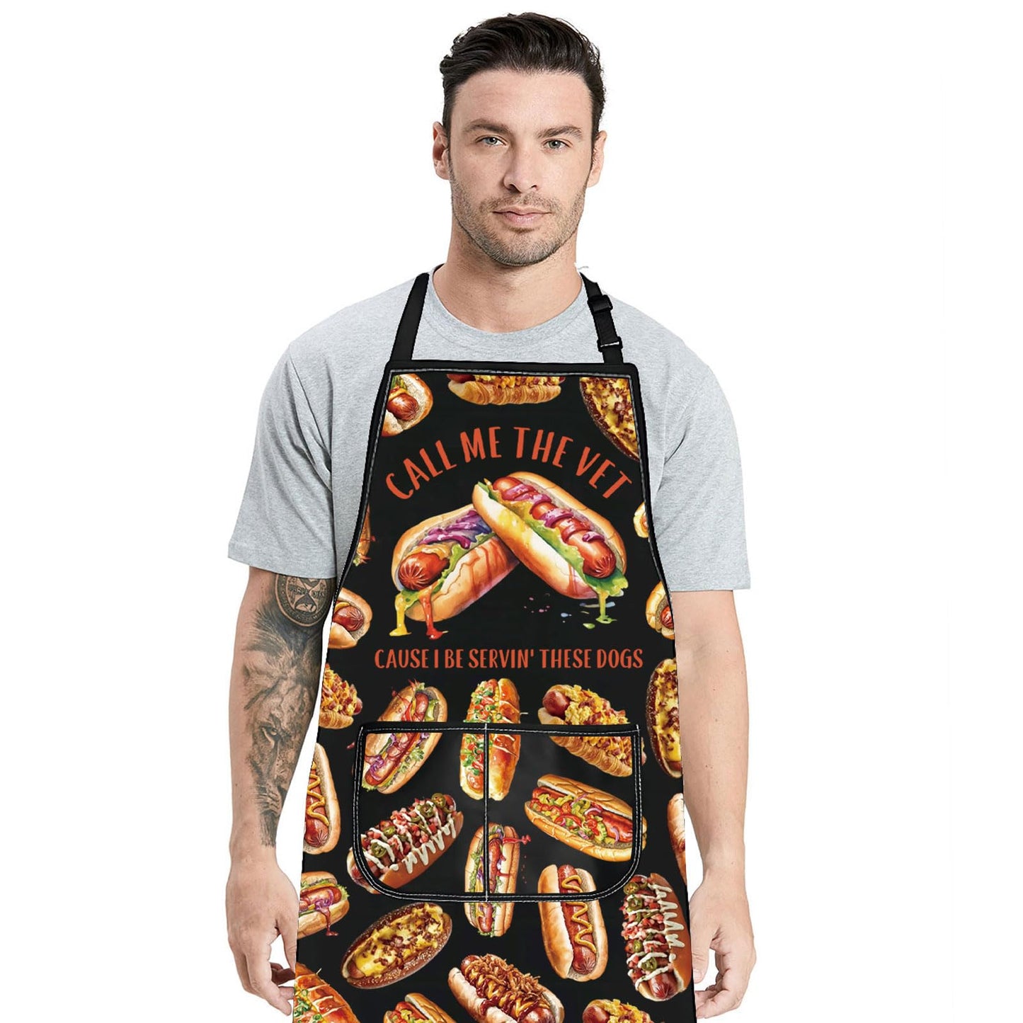 G2TUP Hot Dog Kitchen Apron Hots Dogs Cooking Apron Hots Dogs Maker Gifts Hot Dog Chef Apron Fast Food Lover Gifts (CALL ME THE ap)