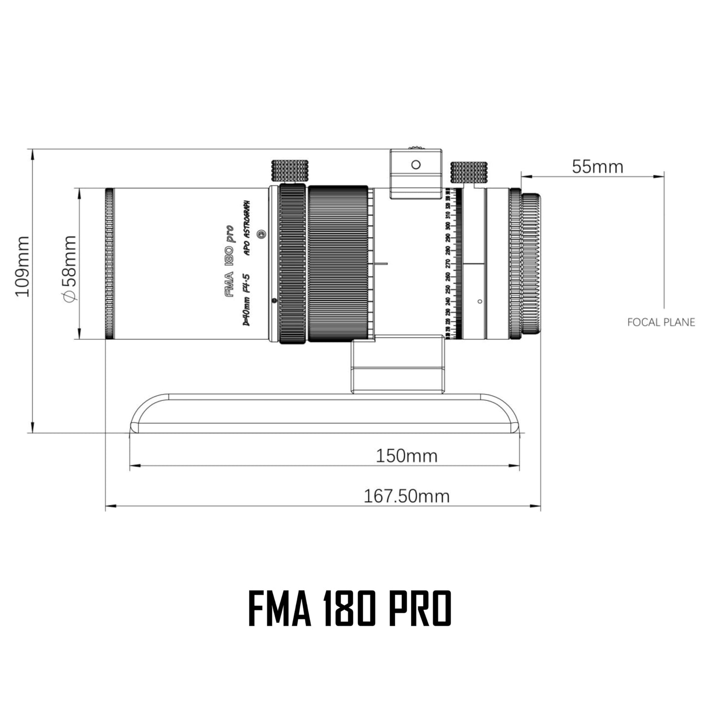 Askar FMA180 pro OTA Telescope,F/4.5,180mm Focal Length,Two-ED Glasses sextuplet air-Spaced APO Refractor for Deep Sky Astrophotography and Visual Astronomy