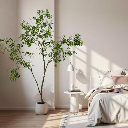AfanD Artificial Elm Tree Faux Elm Tree 9ft Tall Fake Plant in Pot Fake Silk Tree Faux Plants Indoor