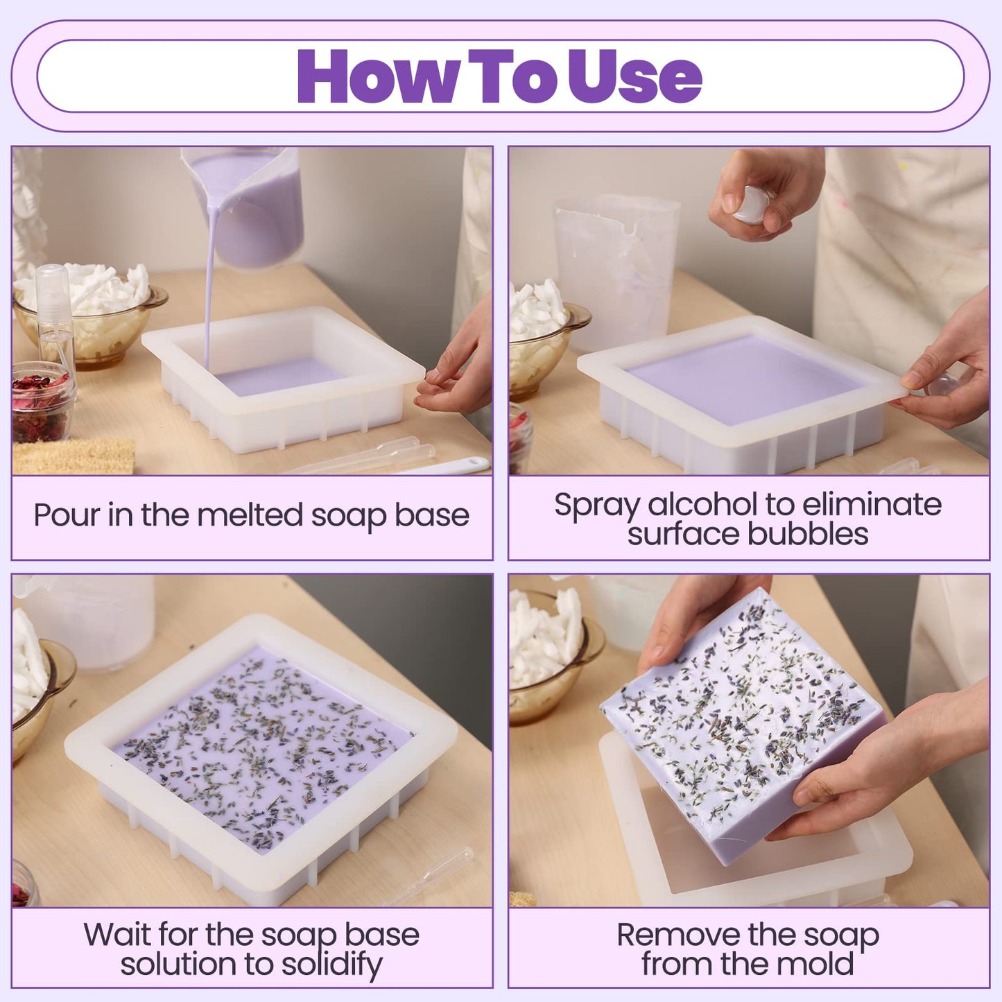 BOOWAN NICOLE Loaf Soap Molds (B0264)