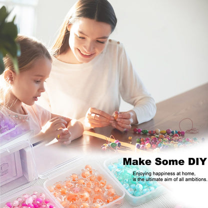 DILIBRA Bead Organizer Box, 46Pcs Small Bead Organizers and Storage Plastic Cases, Mini Clear Storage Containers Boxes with Hinged Lid for Diamond Painting Accessories Seed Jewelry Crafts
