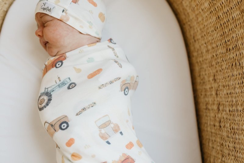 Copper Pearl Large Premium Knit Baby Swaddle Receiving Blanket Hayride